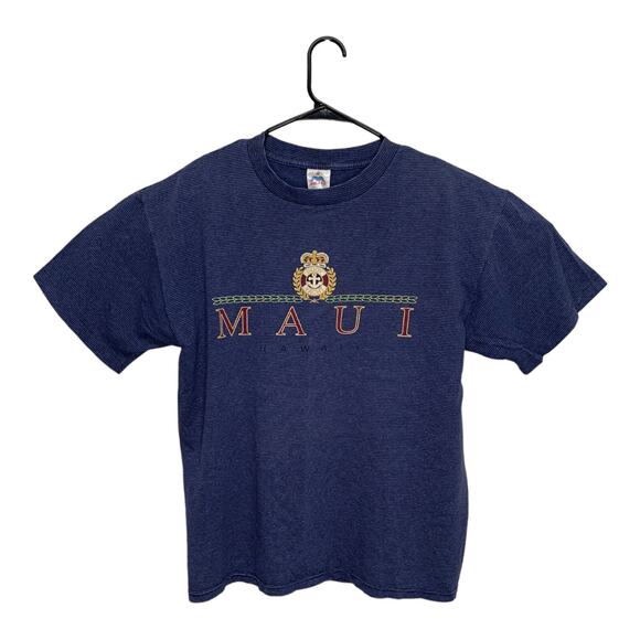 Vintage 90s Single Stitch Maui Hawaii T Shirt Large Miller Made in USA - Picture 1 of 11